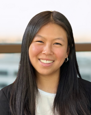 a woman smiling at camera